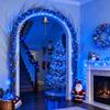 JMEXSUSS Connectable 100 LED Blue Christmas Lights Clear Wire, 8 Modes Blue Christmas Tree Lights Indoor Outdoor Plug in, 33ft Fairy String Lights for Christmas Tree, Xmas, Party, Garden view 2