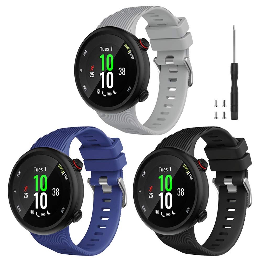 Watbro Compatible with Garmin Forerunner 45S band, Soft Silicone Sport Replacement Watch Band, Fitness Strap Bracelet Wristband for Garmin Forerunner 45S Smartwatch