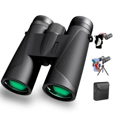 AiScrofa12x42 HD Binoculars for Adults High Powered with Phone Adapter, Tripod and Tripod Adapter - Super Bright Waterproof Binoculars for Bird Watching Cruise Ship