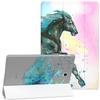 Mertak Case Compatible with Samsung Galaxy Tab S10 Ultra S9+ FE S8 Plus S7 S6 lite S5e S4 S3 A9 A8 A7 A 10.1 8.0 9.7 Watercolor Horse Protective Cover Equestrian Animal Painting Cute Riding Stallion view 2