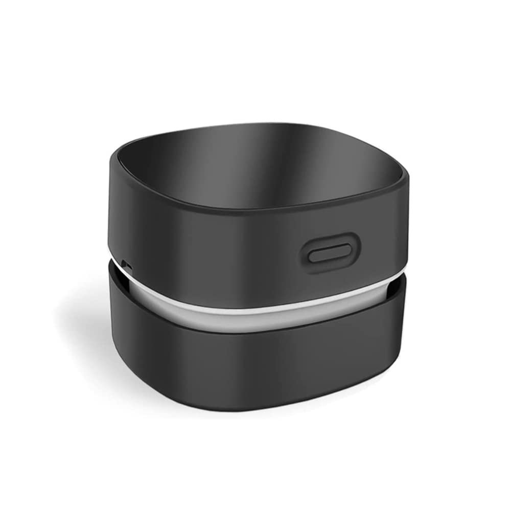 ODISTAR Desktop Vacuum Cleaner,Mini Table dust Sweeper Energy Saving,High Endurance up to 400 mins,Cordless&360 Rotatable Design for Cleaning Hairs,Crumbs,Computer Keyboard (Black Charging)