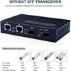 ipolex Gigabit SFP to RJ45 Fiber to Ethernet Media Converter, Dual 10/100/1000Mbps RJ45 Ports to 1000Base-SX/LX/EX SFP Slots, Support Gigabit SFP Modules, Without Transceiver view 4