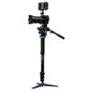 Benro A48FD Aluminum Video Monopod with S6 PRO Video Head, Flip-Lock 4-Section Legs, 3-Leg Locking Base and 13.2 lb Payload for Mirrorless and HDSLR Video Shooting (A48FDS6PRO) view 4