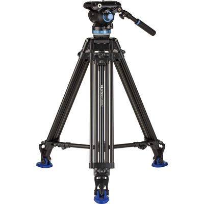 Benro A673TM Dual Stage Aluminium Video Tripod S8PRO Head 75mm Bowl, 3-Leg Sections, Twist Lever-Lock, Heavy-Duty Support for Professional Video Production (A673TMBS8PRO)