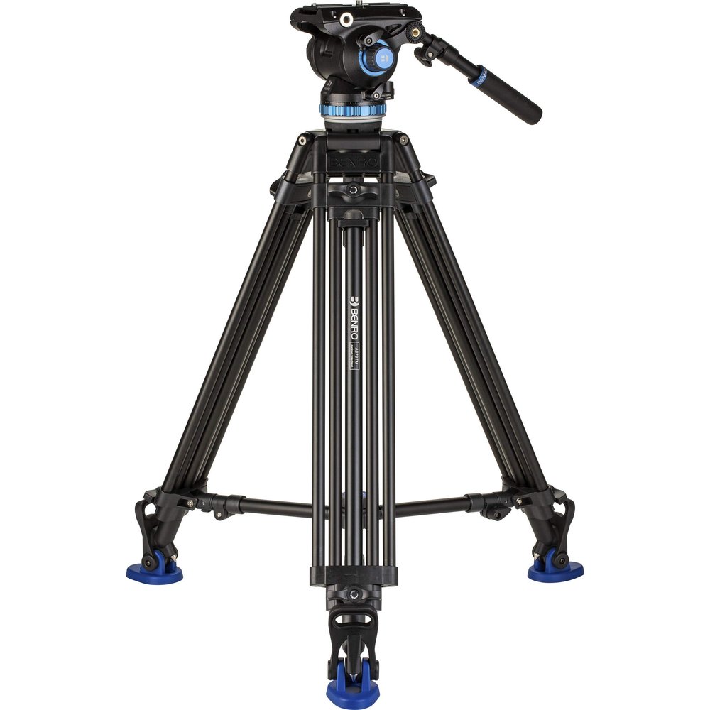 Benro A673TM Dual Stage Aluminium Video Tripod S8PRO Head 75mm Bowl, 3-Leg Sections, Twist Lever-Lock, Heavy-Duty Support for Professional Video Production (A673TMBS8PRO)