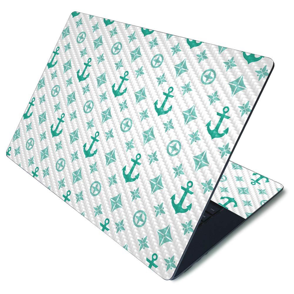 MightySkins Carbon Fiber Skin for Microsoft Surface Laptop 3 15" - Teal Designer | Protective, Durable Textured Carbon Fiber Finish | Easy to Apply, Remove, and Change Styles | Made in The USA