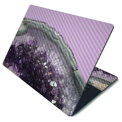 MightySkins Carbon Fiber Skin for Microsoft Surface Laptop 3 15" - Amethyst Agate | Protective, Durable Textured Carbon Fiber Finish | Easy to Apply, Remove, and Change Styles | Made in The USA