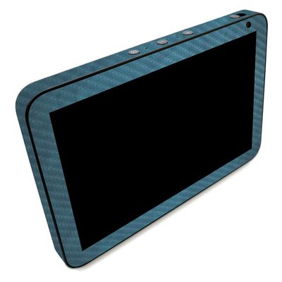 MightySkins Carbon Fiber Skin for Amazon Echo Show 8 (Gen 1) - Blue Strokes | Durable Textured Carbon Fiber Finish | Easy to Apply and Change Style | Made in The USA