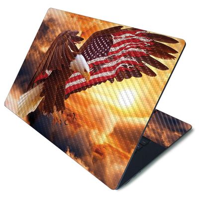 MightySkins Carbon Fiber Skin for Microsoft Surface Laptop 3 15" - Bald Eagle | Protective, Durable Textured Carbon Fiber Finish | Easy to Apply, Remove, and Change Styles | Made in The USA