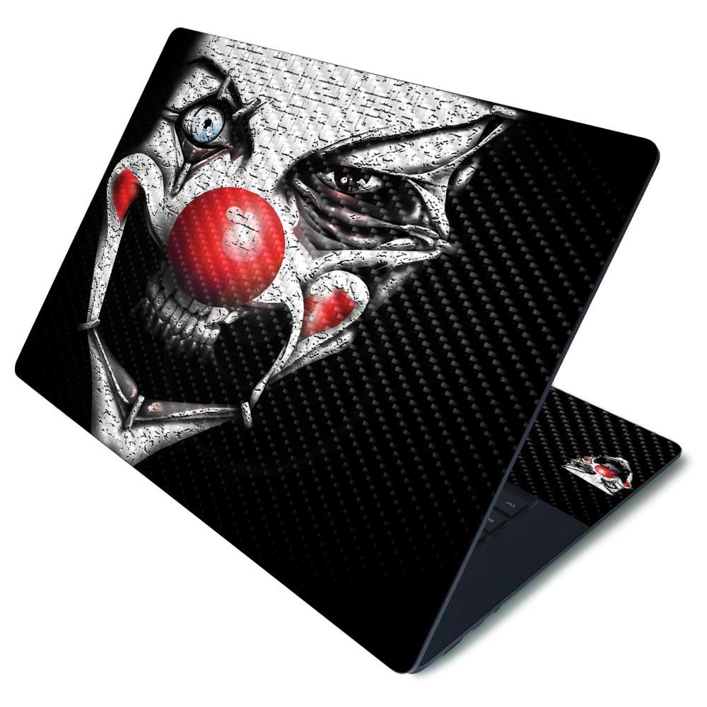 MightySkins Carbon Fiber Skin for Microsoft Surface Laptop 3 15" - Evil Clown | Protective, Durable Textured Carbon Fiber Finish | Easy to Apply, Remove, and Change Styles | Made in The USA