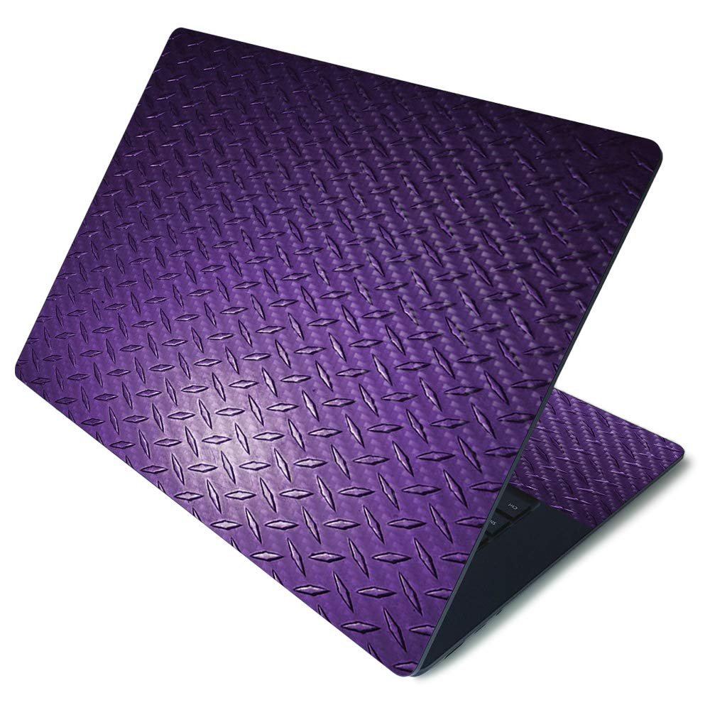 MightySkins Carbon Fiber Skin for Microsoft Surface Laptop 3 15" - Purple Diamond Plate | Protective, Durable Textured Carbon Fiber Finish | Easy to Apply, Remove, and Change Styles | Made in The USA