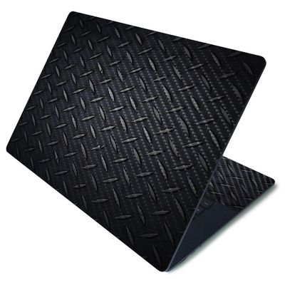 MightySkins Carbon Fiber Skin for Microsoft Surface Laptop 3 15" - Black Diamond Plate | Protective, Durable Textured Carbon Fiber Finish | Easy to Apply, Remove, and Change Styles | Made in The USA