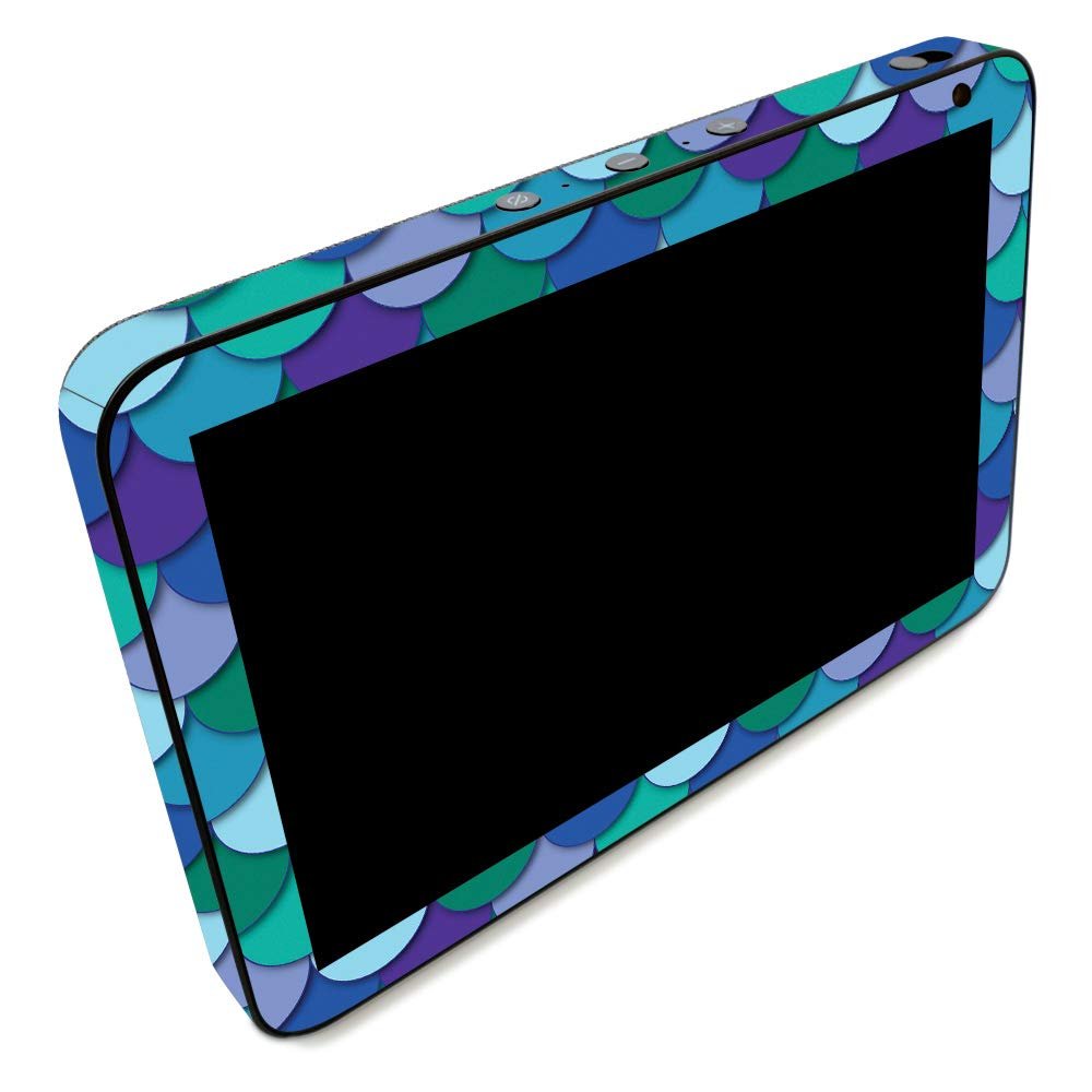 MightySkins Skin for Amazon Echo Show 8 (Gen 1) - Blue Scales | Protective Viny wrap | Easy to Apply and Change Style | Made in The USA