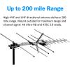 Five Star TV Antenna Indoor/Outdoor Yagi Satellite HD Antenna with up to 200 Mile Range - Attic or Roof Mount TV Antenna, Digital OTA Radio/FM Antenna for 4K 1080P with Mounting Pole view 2
