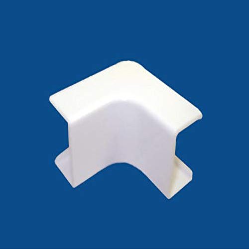Kable Kontrol Wall Cord Cover Cable Raceways  Inside Elbow  0.75 Width  0.43 Height  1 Pc/Pack | Paintable White PVC | TV Wire Concealer | Plastic Wire Conduit