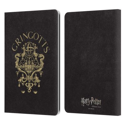 Head Case Designs Officially Licensed Harry Potter Gringotts Crest Sorcerer's Stone I Leather Wallet Case Compatible with Kindle Paperwhite 1/2 / 3