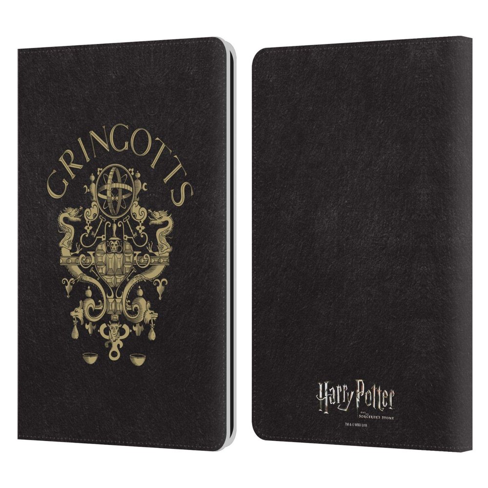 Head Case Designs Officially Licensed Harry Potter Gringotts Crest Sorcerer's Stone I Leather Wallet Case Compatible with Kindle Paperwhite 1/2 / 3