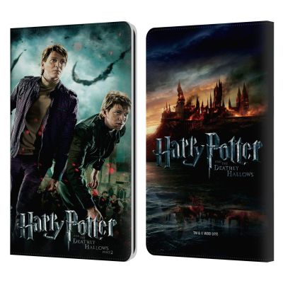 Head Case Designs Officially Licensed Harry Potter Fred & George Weasley Deathly Hallows VIII Leather Wallet Case Compatible with Kindle Paperwhite 1/2 / 3