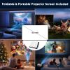 TMY 1080P Full HD Portable Mini Projector, Upgraded Bluetooth Movie Projector with Screen, Compatible with TV Stick Smartphone/HDMI/USB, Indoor & Outdoor Use view 2