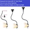 AceTaken Webcam Stand - 25 inch Gooseneck Clamp Desk Webcam Mount Arm for Logitech Webcam C920s C920 C930e C922x C930 C922 C925e C615 Brio view 4