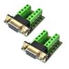 HiLetgo 2pcs DB9 Female Adapter RS232 to Terminal RS232 Serial to Terminal DB9 Connector Convert Adapter view 1