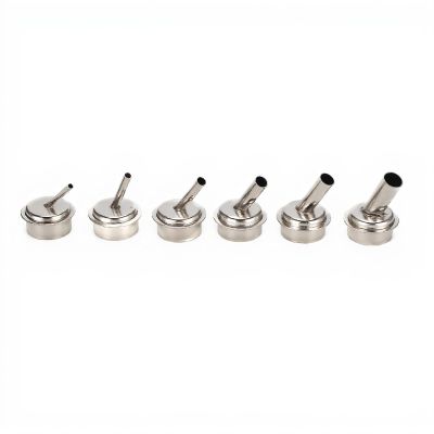 6PCS Heat Gun Nozzle Kit, Hot Air Soldering Tool with Temperature Control, Welding Nozzles for Electronics Repair, 3/4/5/7/8/10MM Universal Nozzle Set