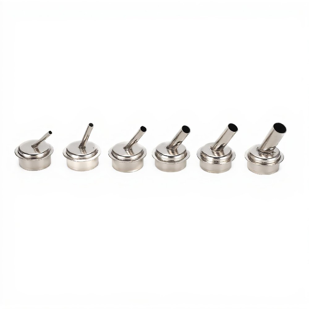 6PCS Heat Gun Nozzle Kit, Hot Air Soldering Tool with Temperature Control, Welding Nozzles for Electronics Repair, 3/4/5/7/8/10MM Universal Nozzle Set