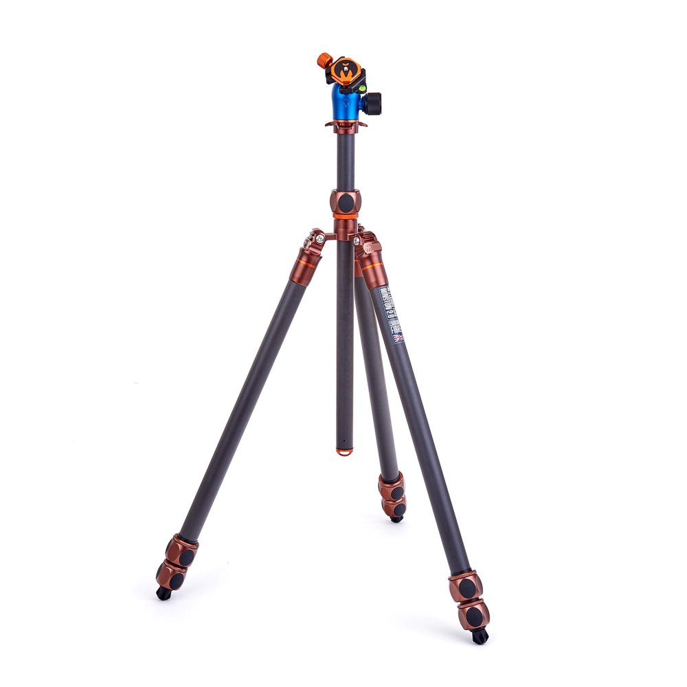 3 Legged Thing Pro Range 2.0 Winston 2.0 Kit Carbon Fibre Tripod System - Adjustable Camera Tripod with 3 Counterfold Detachable Legs for Monopod Conversion (IE-RG44-9V3D) (Bronze)