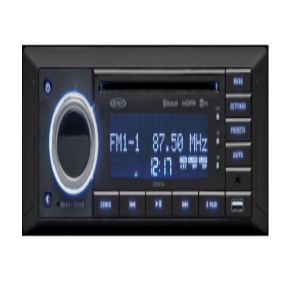Jensen JWM72A 3-Speaker Zones Slimline DVD|USB|AUX|HDMI|App Ready Bluetooth Wallmount Stereo, Speaker Output 8X 6 Watt, Plays: CD/CD-R/CD-RW/DVD/DVD+R/DVD+RW/DVD-R/DVD-RW/MP3/WMA/JPEG