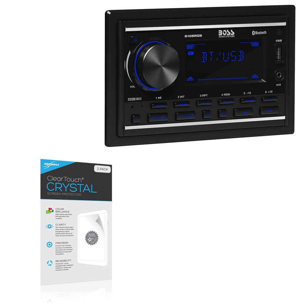 BoxWave Screen Protector Compatible with BOSS Audio 810BRGB - ClearTouch Crystal (2-Pack), HD Film Skin - Shields from Scratches