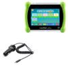 BoxWave Car Charger Compatible with Leapfrog LeapPad Academy - Car Charger Plus, with Extra USB Port and Integrated Built-in Cable - Black view 1
