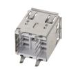 Fielect PCB USB Connector Type A Female Jack 8 Pin Double Layer Vertical 4 Foot Bend Foot Curled Edge 20Pcs view 1