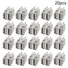 Fielect PCB USB Connector Type A Female Jack 8 Pin Double Layer Vertical 4 Foot Bend Foot Curled Edge 20Pcs view 3