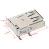 Fielect PCB USB Connector Type A Female Jack 4 Pin Side Insert Long Body Curled Edge 20Pcs view 2