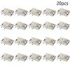 Fielect PCB USB Connector Type A Female Jack 4 Pin Side Insert Long Body Curled Edge 20Pcs view 3