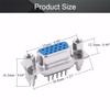 Fielect D-sub Connector Female Socket 15-Position 3-Row Board Lock Port Terminal Breakout for Mechanical Equipment Blue Pack of 5 view 2