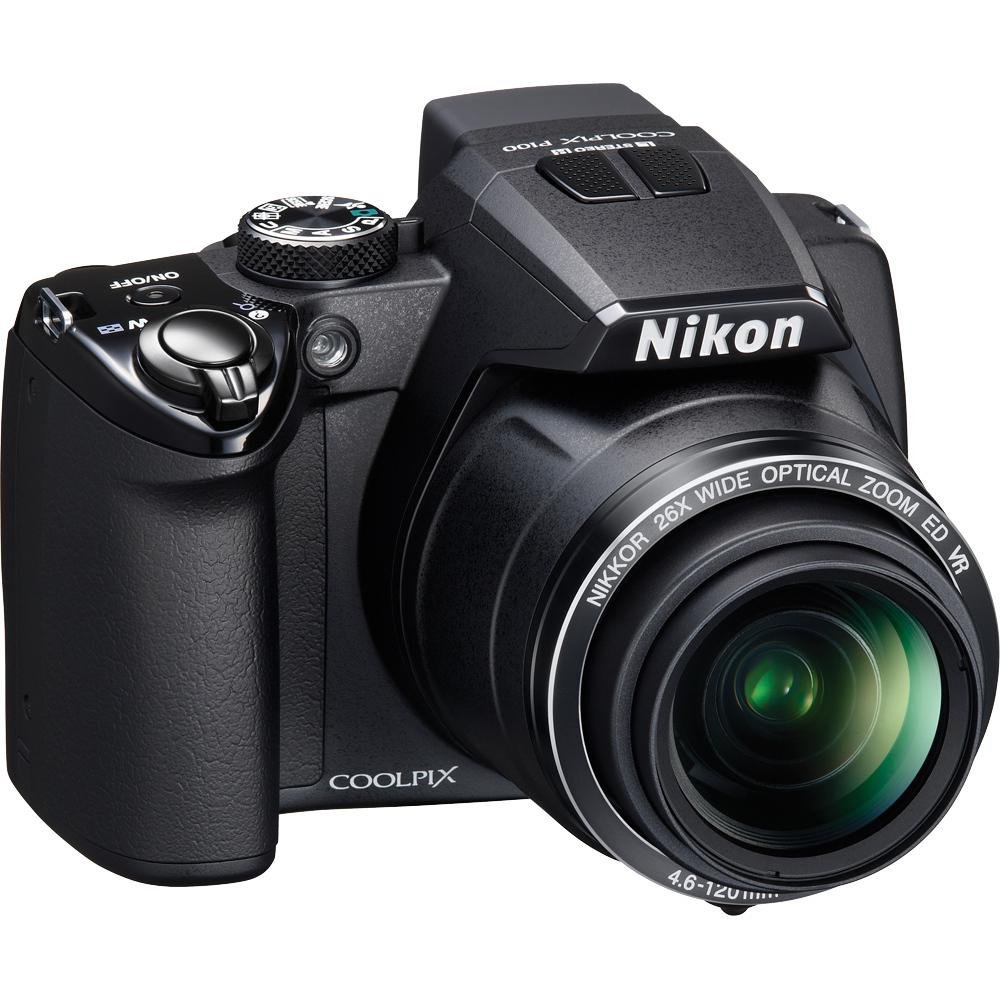 Nikon Coolpix P100 10 MP Digital Camera with 26x Optical Vibration Reduction (VR) Zoom and 3-Inch LCD (Black) (OLD MODEL) (Renewed)