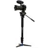 Benro A48FD Classic Aluminum Video Monopod, 3-Leg Base and S4 PRO Flat Base Fluid Video Head, Payload 8.8 lbs view 3