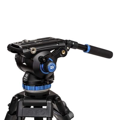 Benro S8PRO Fluid Video Head 17.6 lb Load Capacity, 75mm Flat Base, Continuous Pan/Tilt Drag, 4-Step Counterbalance, Arca-Compatible Quick Release for Tripods, Sliders & Jibs (S8PRO)