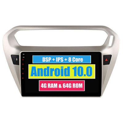 RoverOne Android Car Stereo Bluetooth Radio Multimedia Head Unit GPS Navigation for Peugeot 301 for Citroen Elysee 2014 2015 2016 2017 with DSP MirrorLink