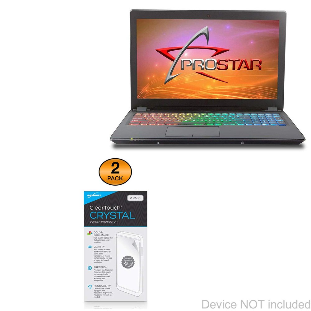 BoxWave Screen Protector Compatible with Prostar P950RF (15.6 in) - ClearTouch Crystal (2-Pack), HD Film Skin - Shields from Scratches