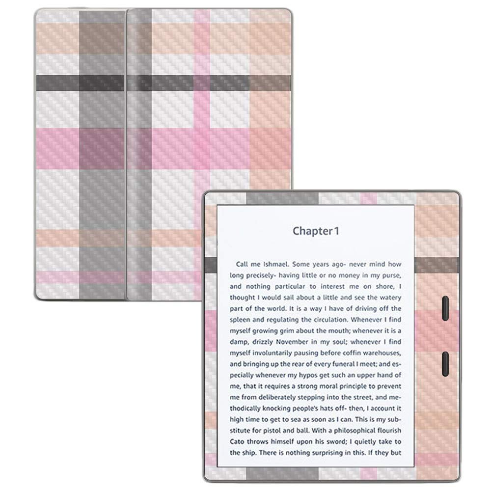 MightySkins Carbon Fiber Skin for Amazon Kindle Oasis 7" (9th Gen) - Plaid | Protective, Durable Textured Carbon Fiber Finish | Easy to Apply, Remove, and Change Styles | Made in The USA