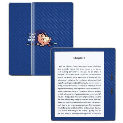 MightySkins Carbon Fiber Skin for Amazon Kindle Oasis 7" (9th Gen) - Full Bear | Protective, Durable Textured Carbon Fiber Finish | Easy to Apply, Remove, and Change Styles | Made in The USA