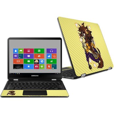 MightySkins Carbon Fiber Skin for Samsung Chromebook Pro 12.3" - Werewolf | Protective, Durable Textured Carbon Fiber Finish | Easy to Apply, Remove, and Change Styles | Made in The USA
