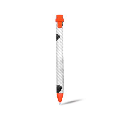 MightySkins Carbon Fiber Skin for Logitech Crayon Digital Pencil iPad (6th gen) - Ink Hearts | Protective, Durable Textured Carbon Fiber Finish | Easy to Apply | Made in The USA