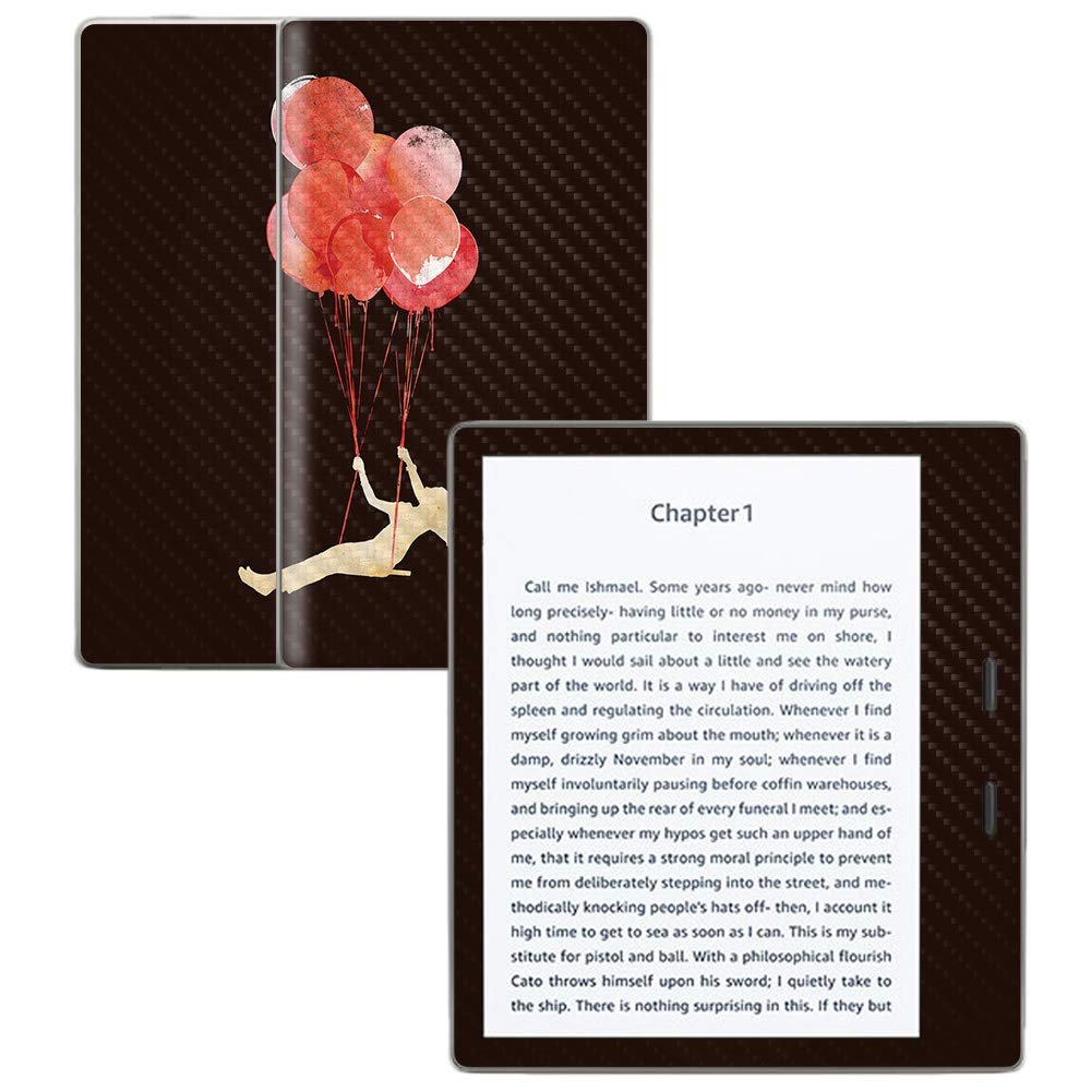 MightySkins Carbon Fiber Skin for Amazon Kindle Oasis 7" (9th Gen) - Fly Away | Protective, Durable Textured Carbon Fiber Finish | Easy to Apply, Remove, and Change Styles | Made in The USA