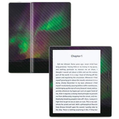 MightySkins Carbon Fiber Skin for Amazon Kindle Oasis 7" (9th Gen) - Aurora Borealis | Protective, Durable Textured Carbon Fiber Finish | Easy to Apply, Remove, and Change Styles | Made in The USA