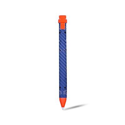MightySkins Carbon Fiber Skin for Logitech Crayon Digital Pencil iPad (6th gen) - Blue Bandana | Protective, Durable Textured Carbon Fiber Finish | Easy to Apply | Made in The USA, Model: CF-LOGCRP-Blue Bandana