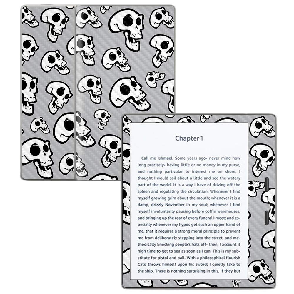 MightySkins Carbon Fiber Skin for Amazon Kindle Oasis 7" (9th Gen) - Laughing Skulls | Protective, Durable Textured Carbon Fiber Finish | Easy to Apply, Remove, and Change Styles | Made in The USA