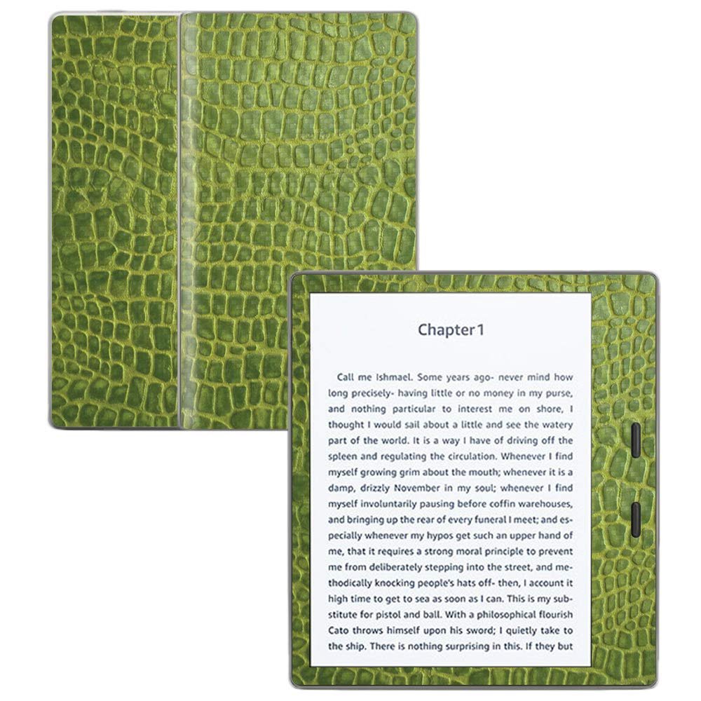 MightySkins Carbon Fiber Skin for Amazon Kindle Oasis 7" (9th Gen) - Croc Skin | Protective, Durable Textured Carbon Fiber Finish | Easy to Apply, Remove, and Change Styles | Made in The USA